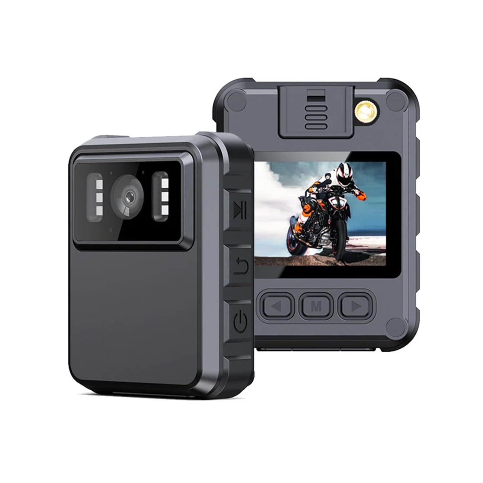 CVFRDD Body Mounted Camera 1080P DVR Video Security BodyCam IR Night Vision Wearable Mini Camcorders Law Enforcement 10Hours Recording(Without WIFI)