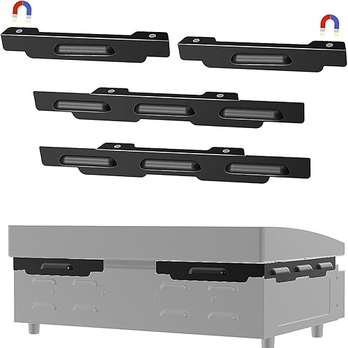 Protectores de viento magnéticos mejorados para parrilla Blackstone de 22 pulgadas, pantallas de acero inoxidable que protegen la llama, retienen el