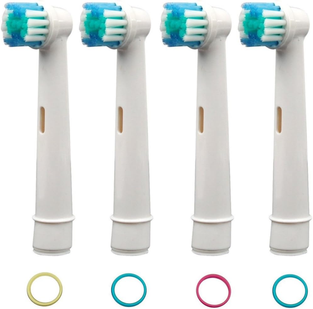 Generic Oral-B Replacement Brush Heads For Sensitive Teeth - UPGRADED VERSION - Compatible To Oral B Braun Toothbrush Replacement - 4 Pack