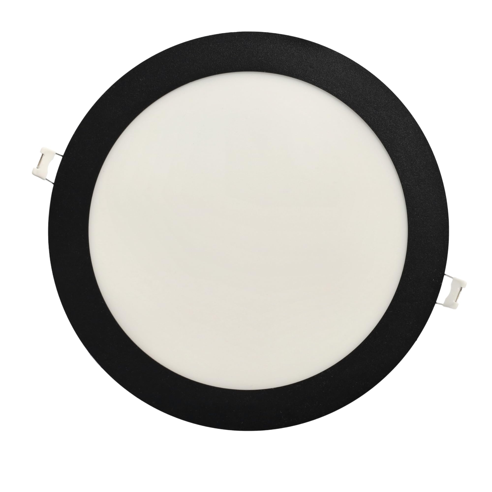Jandei - Pack 5x Downlight LED 18W Redondo, Empotrable, 1440 Lum, Interior IP20, Marco Acabado Negro, Hueco Corte Ø 200-Ø 205 mm, Extraplano 13mm, Transformador Incluido (Blanco Frío 6000k)