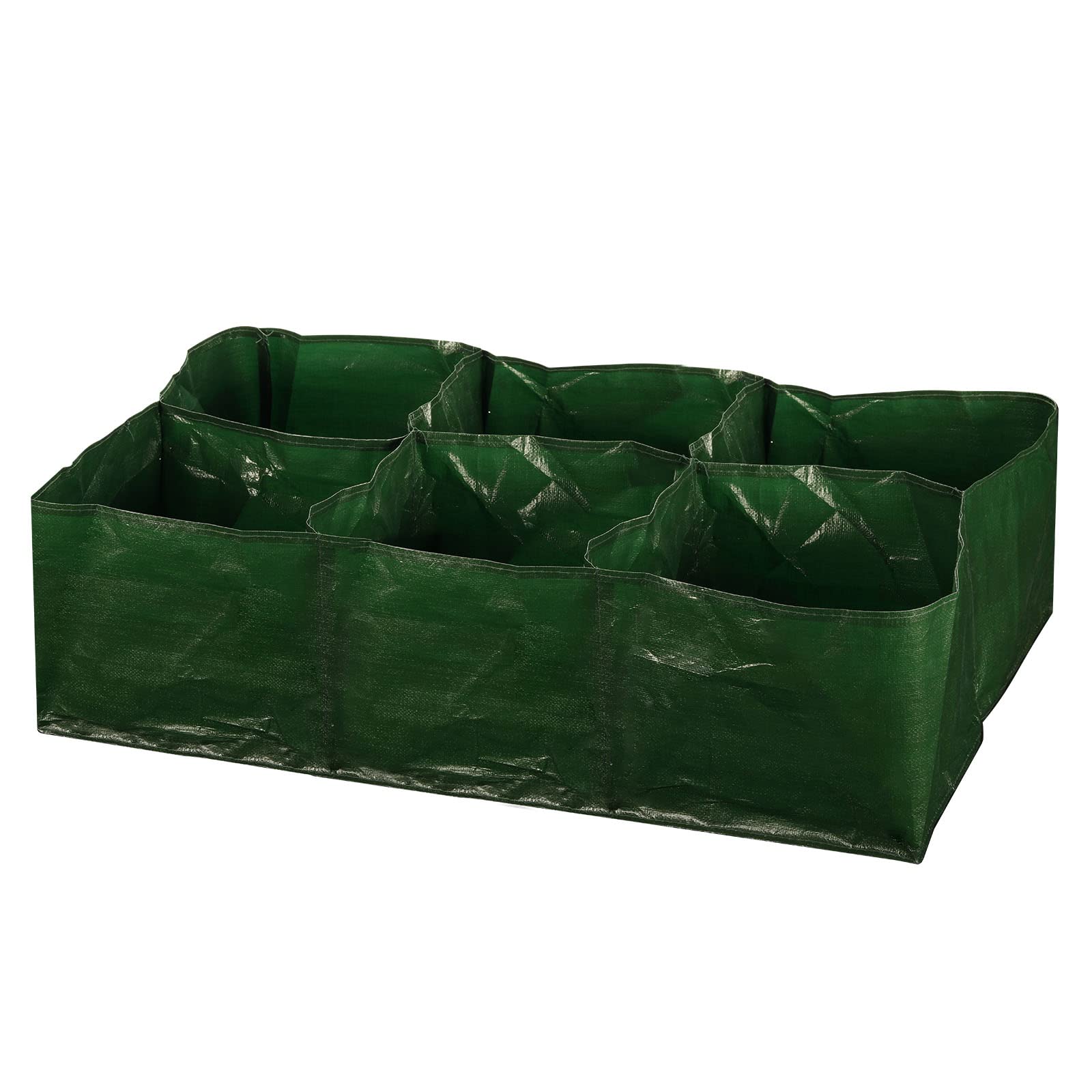 Macetas rectangulares iPower con 6 rejillas para separar cultivos de flores y hierbas