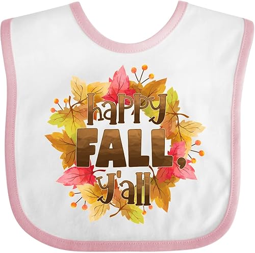 Miniatura 6 de Inktastic Babero para bebé con corona de hojas de otoño de Happy Fall, Y'all