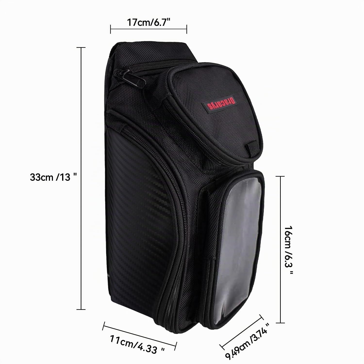 Dracarys Motorrad-Tanktasche – Oxford Sattel schwarz Motorradtasche – Universal Starke magnetische Tasche für Honda Yamaha Suzuki Kawasaki Harley