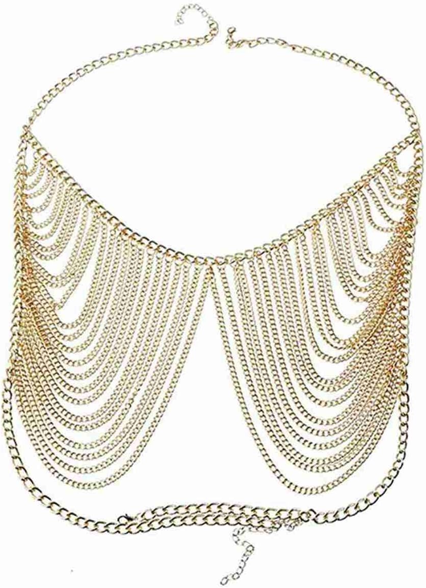 Charm Bikini Body Chain for Women Body Belly Waist Charm Chain Bikini Beach Pendant Necklace (Style 2)