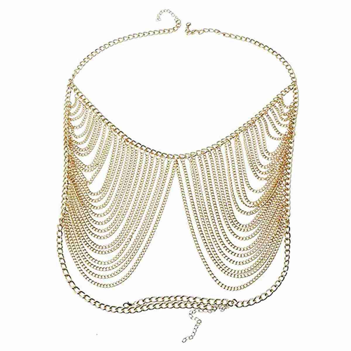 Charm Bikini Body Chain for Women Body Belly Waist Charm Chain Bikini Beach Pendant Necklace (Style 2)