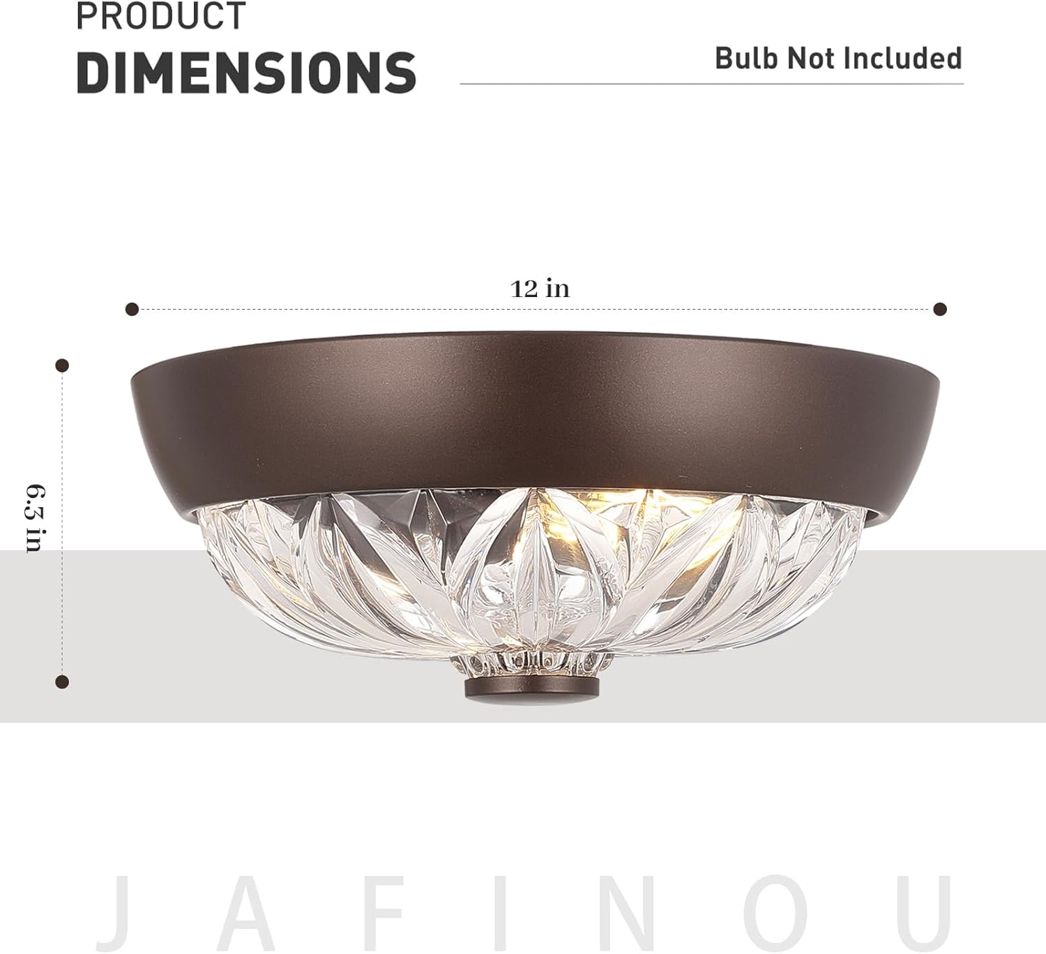 ORB Semi Flush Mount Ceiling Light, 2-Light Oil Rubbed Bronze Close to Ceiling Light Fixture, Aluminum Glass Indoor Outdoor Ceiling Lamp for Bedroom Kitchen Hallway Foyer