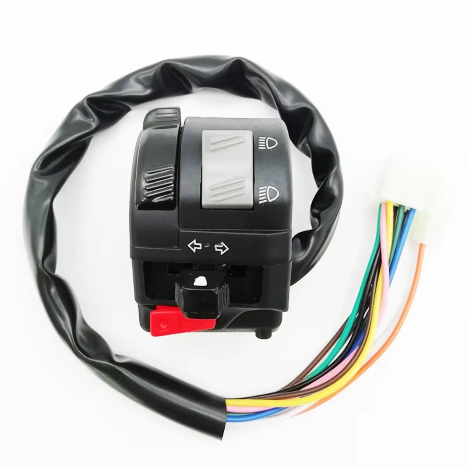 Interruttori a pulsante degli indicatori di direzione per moto da 7/8" per il controllo universale degli indicatori di direzione/fendinebbia Manubrio Kill Interruttore