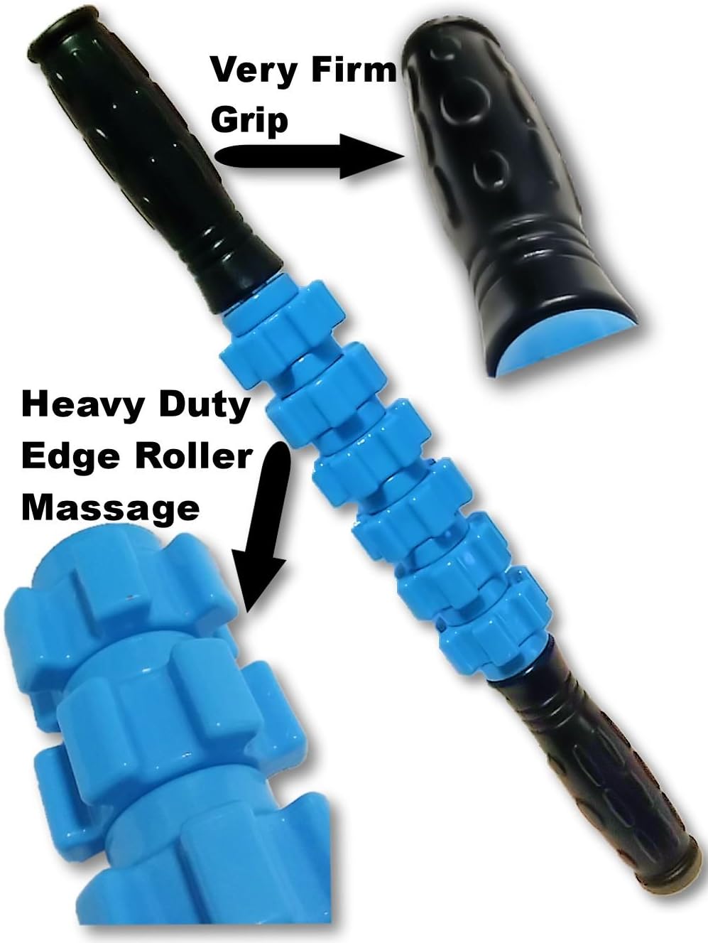 SunAisle - Heavy Duty Edge Stick Roller Massager with ergonomic handle