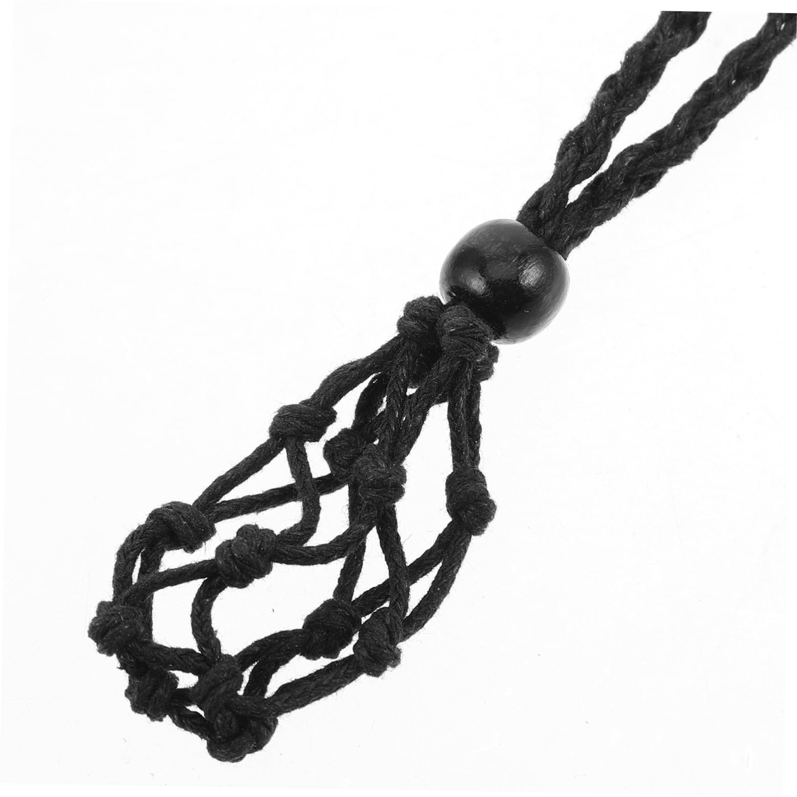 Cordino Regolabile per Collana Portapietre Vuoto 24 Pezzi | Tessuto Nero, Design Intrecciato a Mano, Accessorio Versatile per Creazione Gioielli e Occasioni Formali