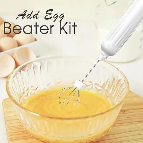 Miniatura 3 de Mulli Espumador de leche para café con juego recargable y de soporte batidor eléctrico de mano espumador de leche mini mezclador y espumador de café