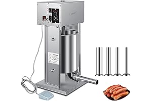 Electric Sausage Stuffer Machine: 22lb Vertical Stainless Steel, 9 Adjustable Speeds