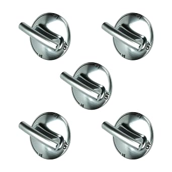 74007733 PS2375871 4Pcs Surface Burner Knob Compatible with Jenn-Air Gas Cooktop GC8536ADS JGC8536ADB JGC9536ADS Compatible with KitchenAid Gas Cooktop KGCD807XSS00 KGCD807XBL00