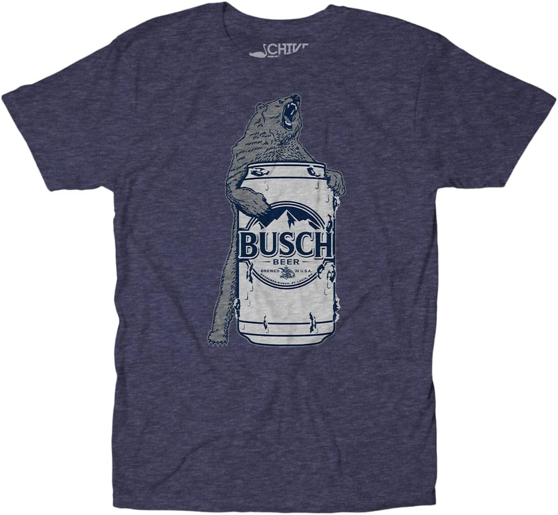 Busch Call of The Wild T-Shirt – Grizzly Bear Outdoor Beer Graphic Tee