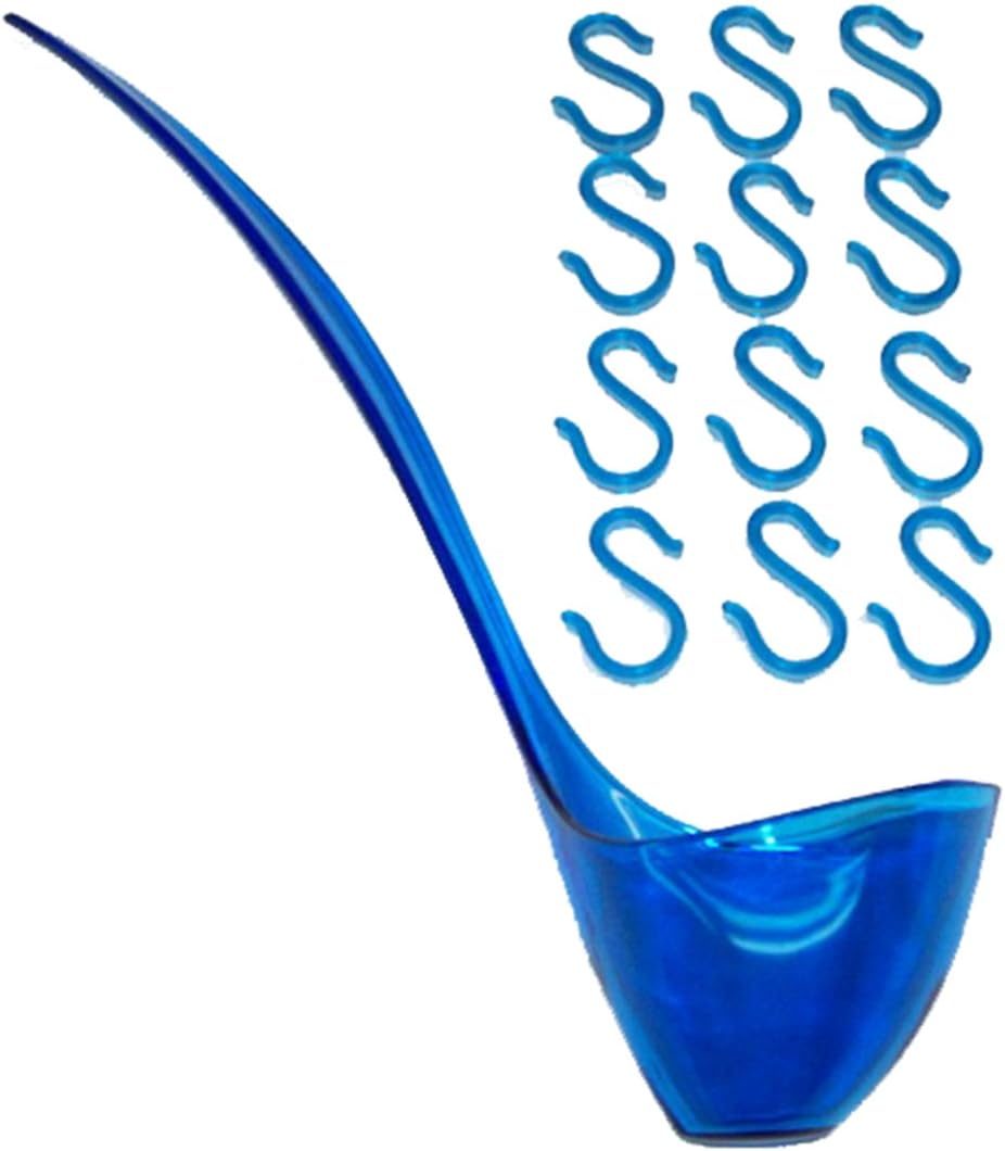 Amber Plastic Punch Bowl Ladle & 12 Matching Plastic Punch