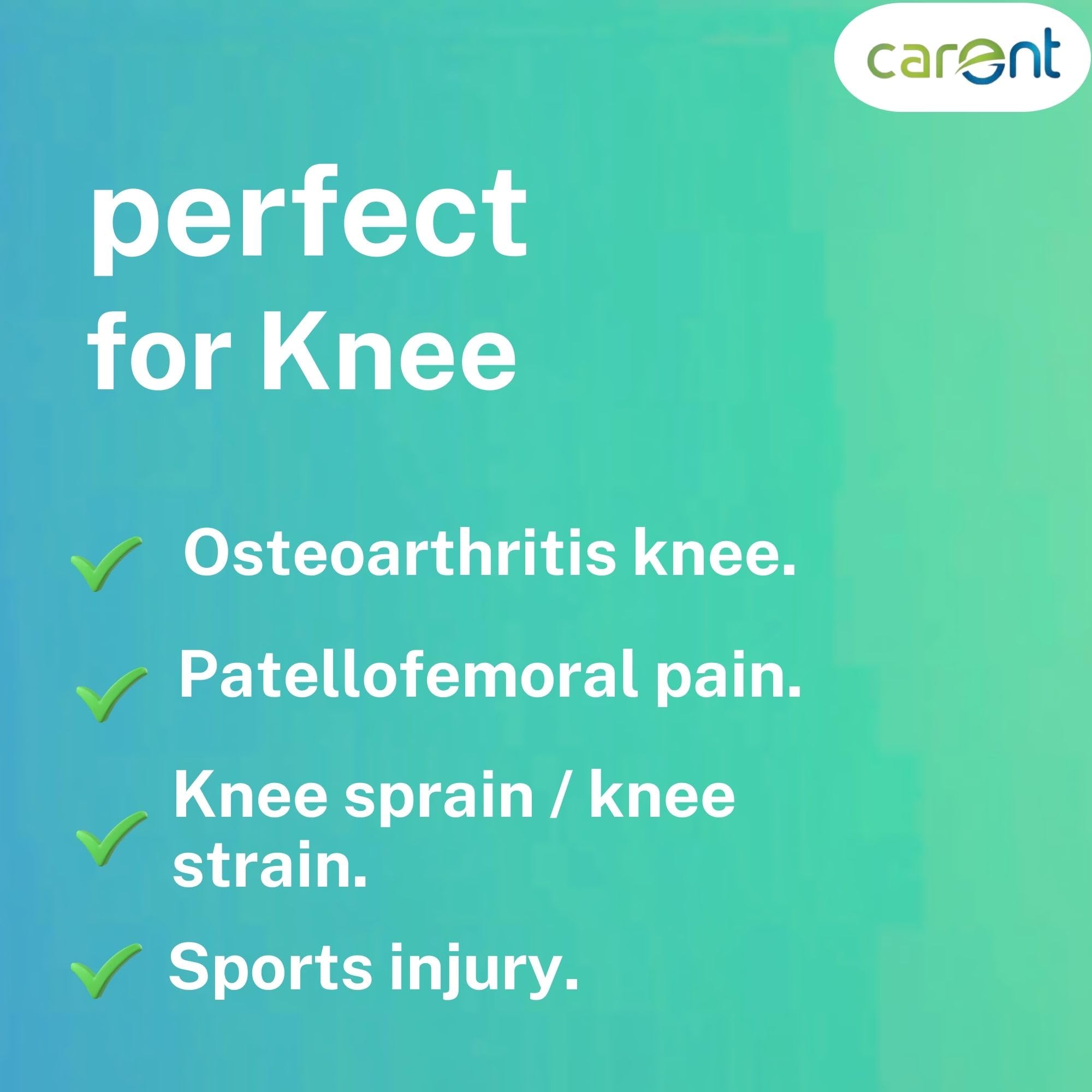 Carent Knee Cap with Open Patella β Adjustable Knee Support Brace for Pain Relief, Sprain, Injury Recovery & Joint Stability (Unisex) (XL (55-61 CM)) 2