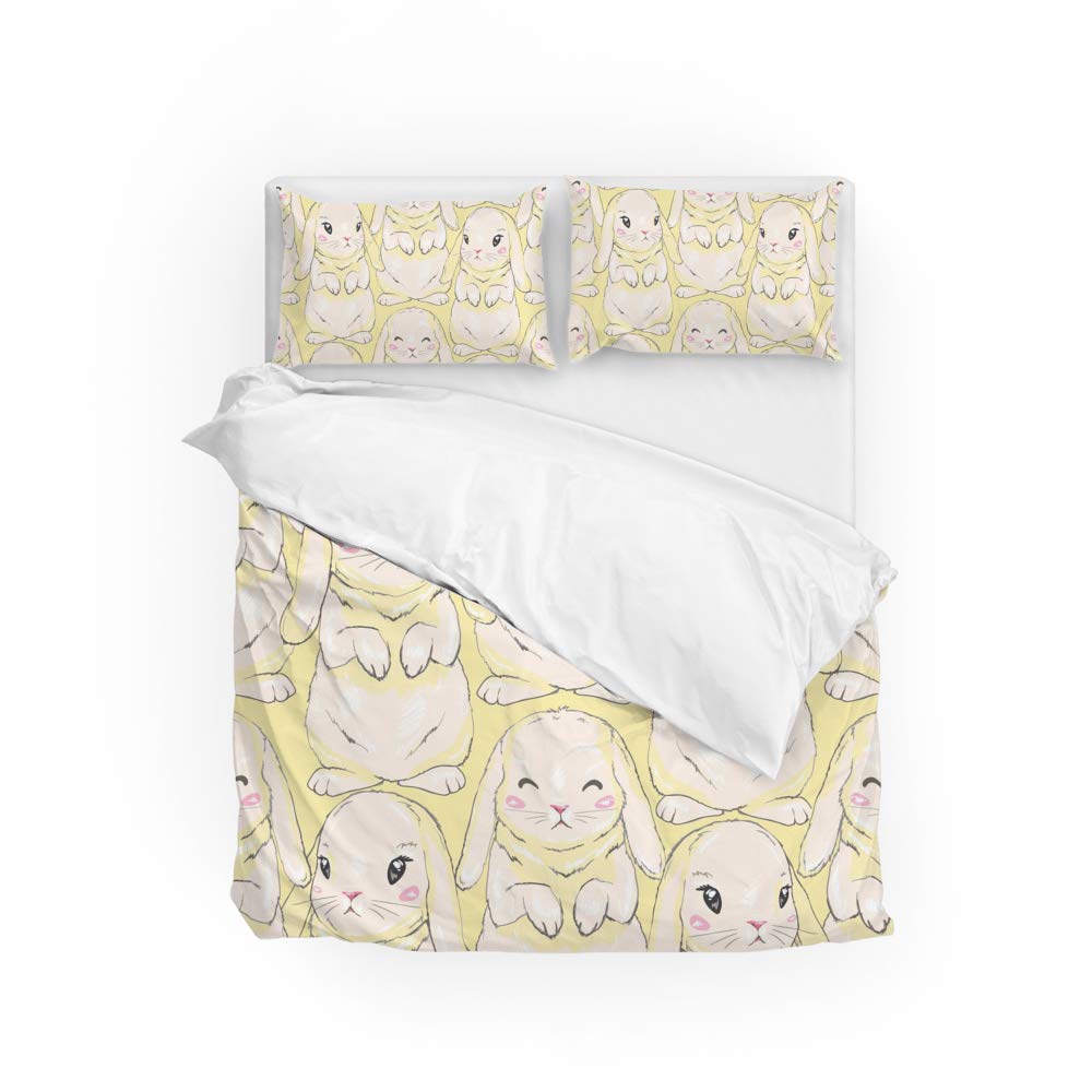 Housse de couette Super King jaune pour chambre lumineuse
