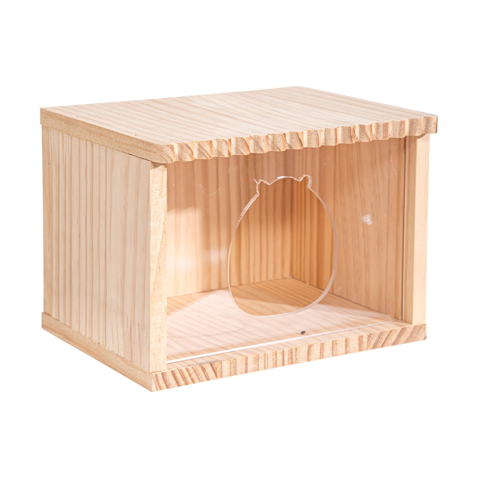 Gerbil House - Small Clear Door Gerbil Hideouts,Hamster Houses and Hideouts, Small Animal Hide, Creative Cage Accessories for All Season