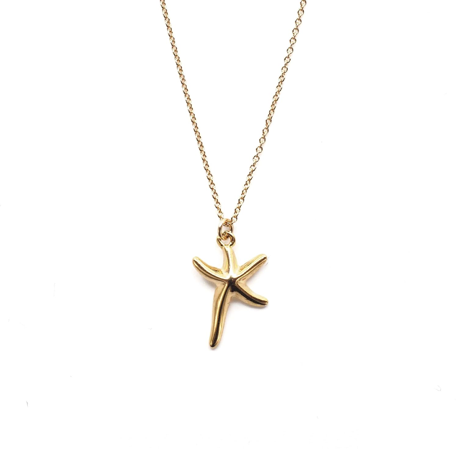 Sandy Starfish Minimalist Gold Necklace 