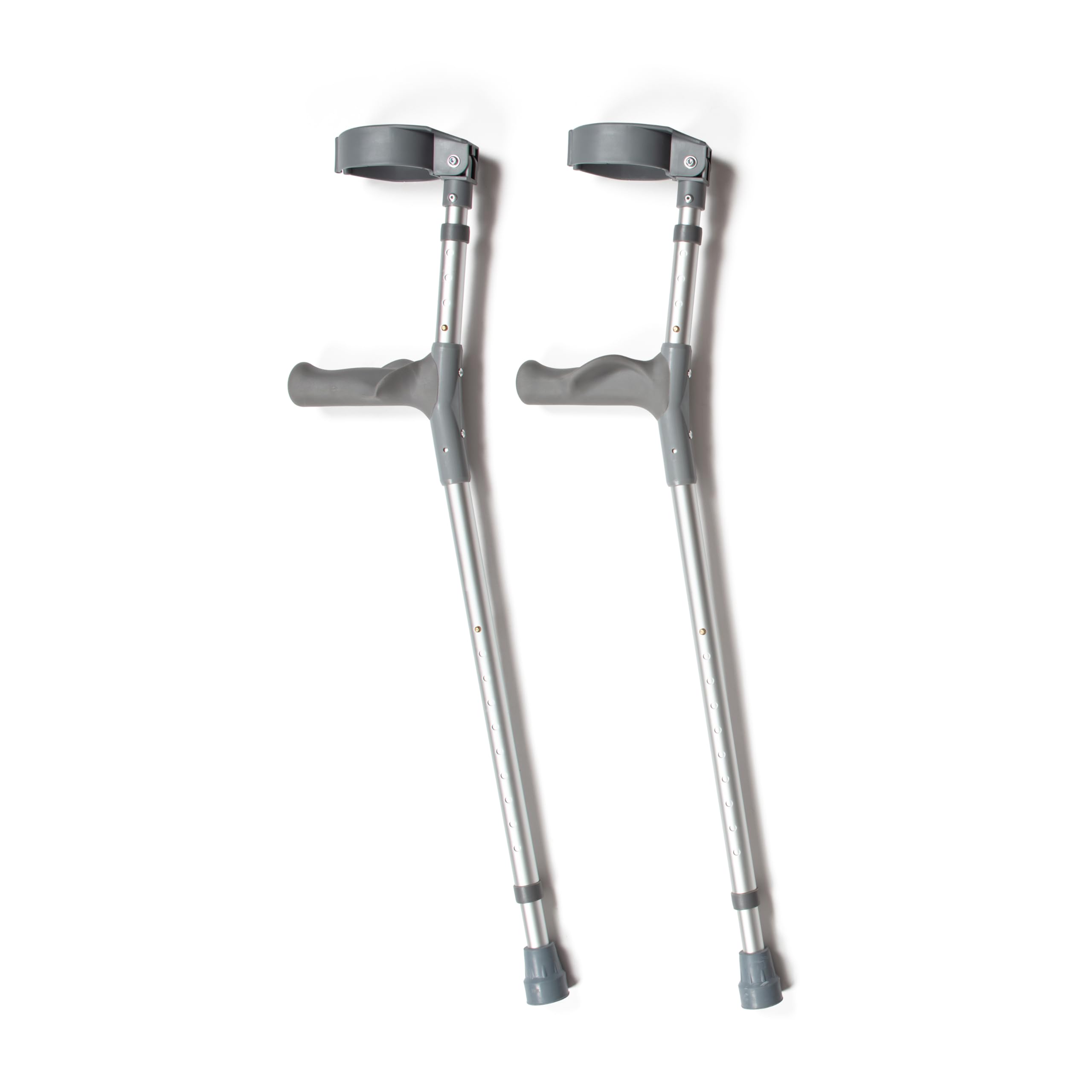 Drive Medical Elbow Crutches with Anatomic Grip, Aluminium, Adjustable Height, 160kg Capacity, 2 Count