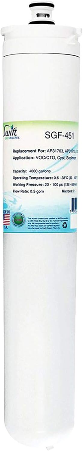 Swift Green Filters SGF-451 Compatible Commercial Water Filter for CS-452, CS-450, CS-562, CS-522, CS-451, OCS 5553629 , Made in USA (1 Pack)