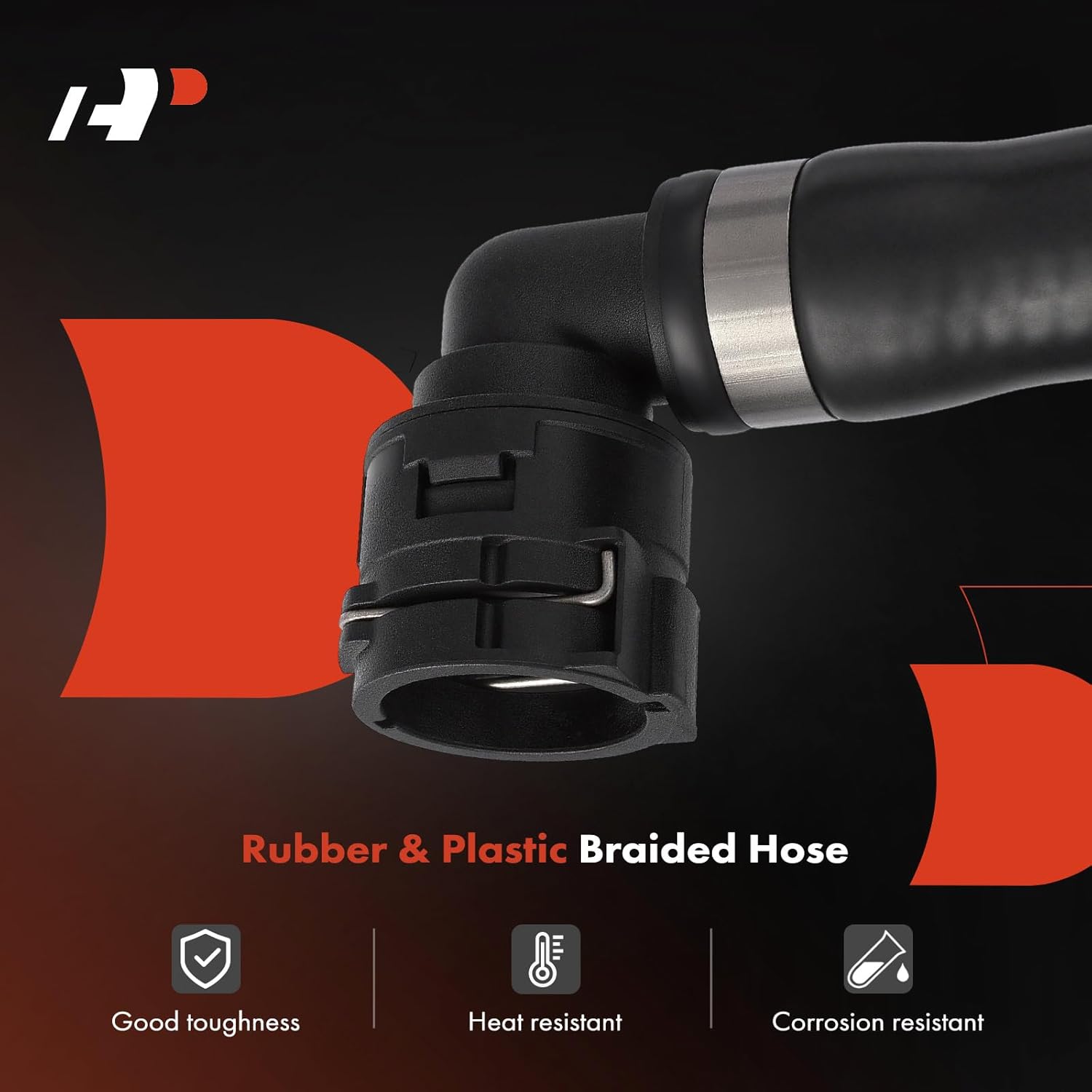 A-Premium Outlet HVAC Heater Hose Pipe Line Assembly with Clamps and Coolant Hose Heat Shield Compatible with Ford F-150 F150 2015 2016 2017 3.5L