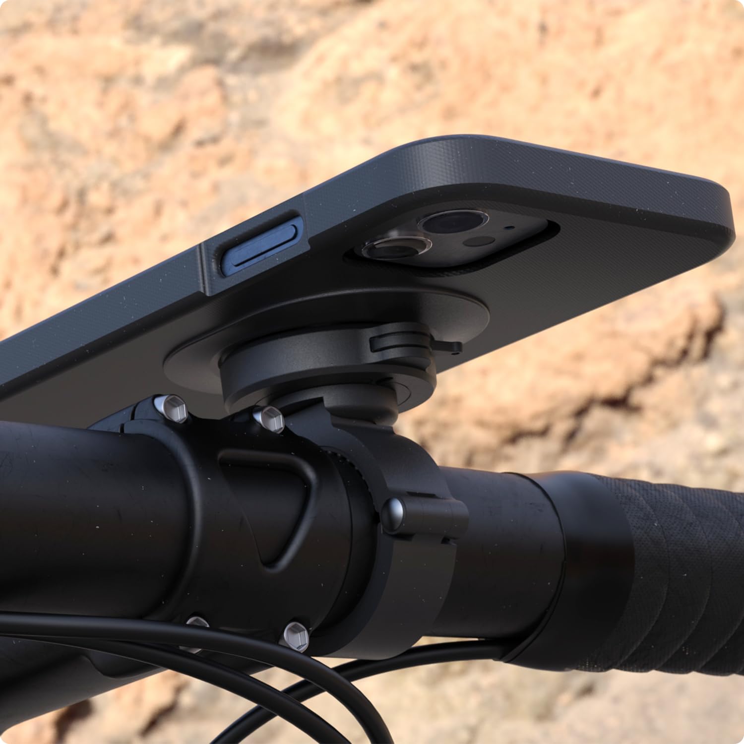 Soporte Movil Bici - Soporte Móvil Bicicleta y Moto de Aluminio Ligero y Seguro, Porte Movil Bici Manillar Universal para MTB, Carretera y Urbano, Bloqueo y Extracción Rápid para Teléfono 4-7,5"