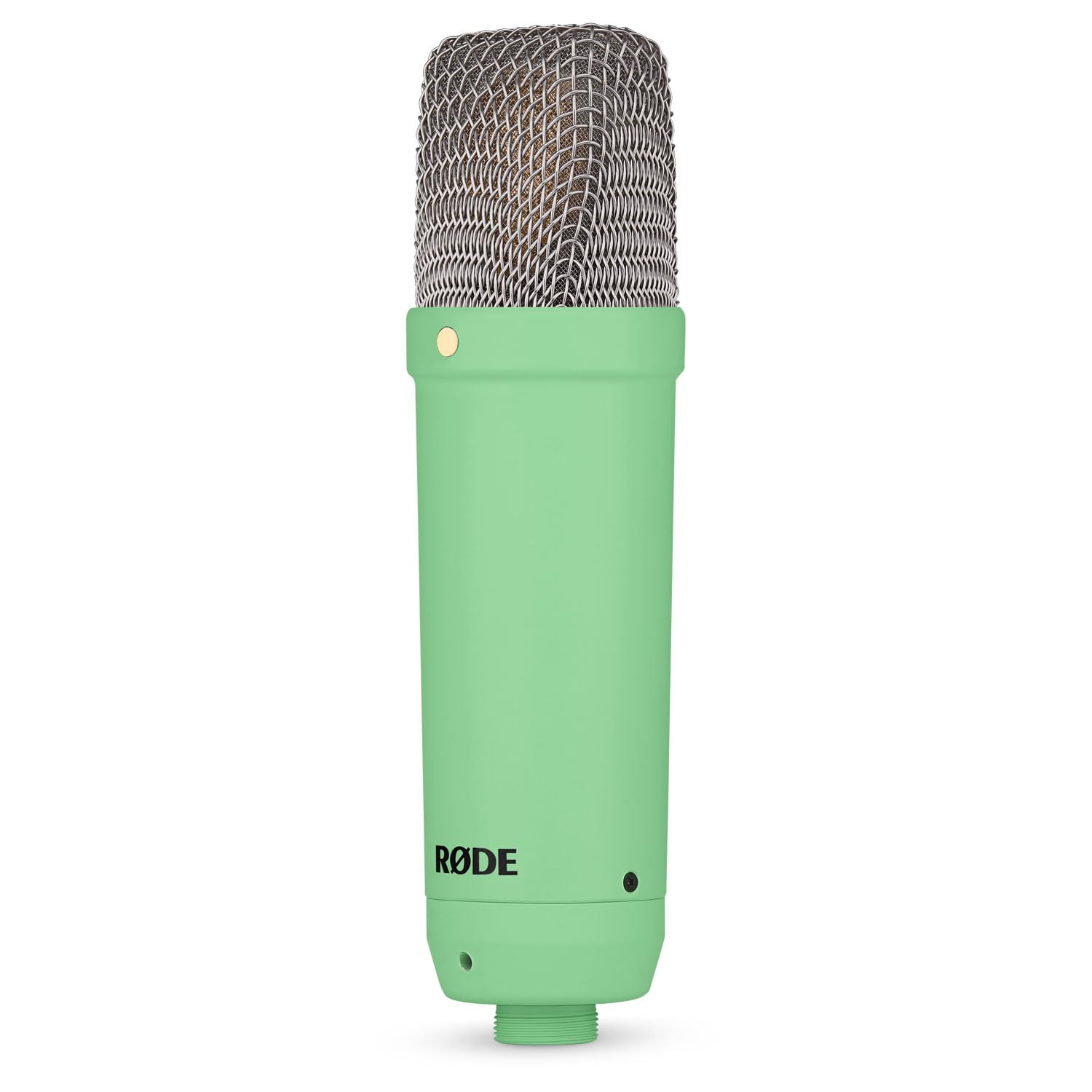 Rode NT1 Signature Studio-Mikrofon Grün mit PSA1+ Gelenkarm-Stativ Grün und keepdrum Mikrofasertuch