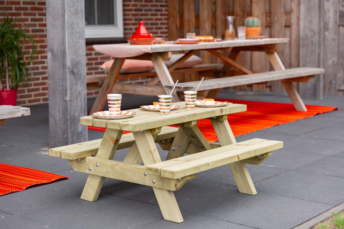 MaximaVida Kinder-Picknicktisch aus Holz Tallinn 100 cm