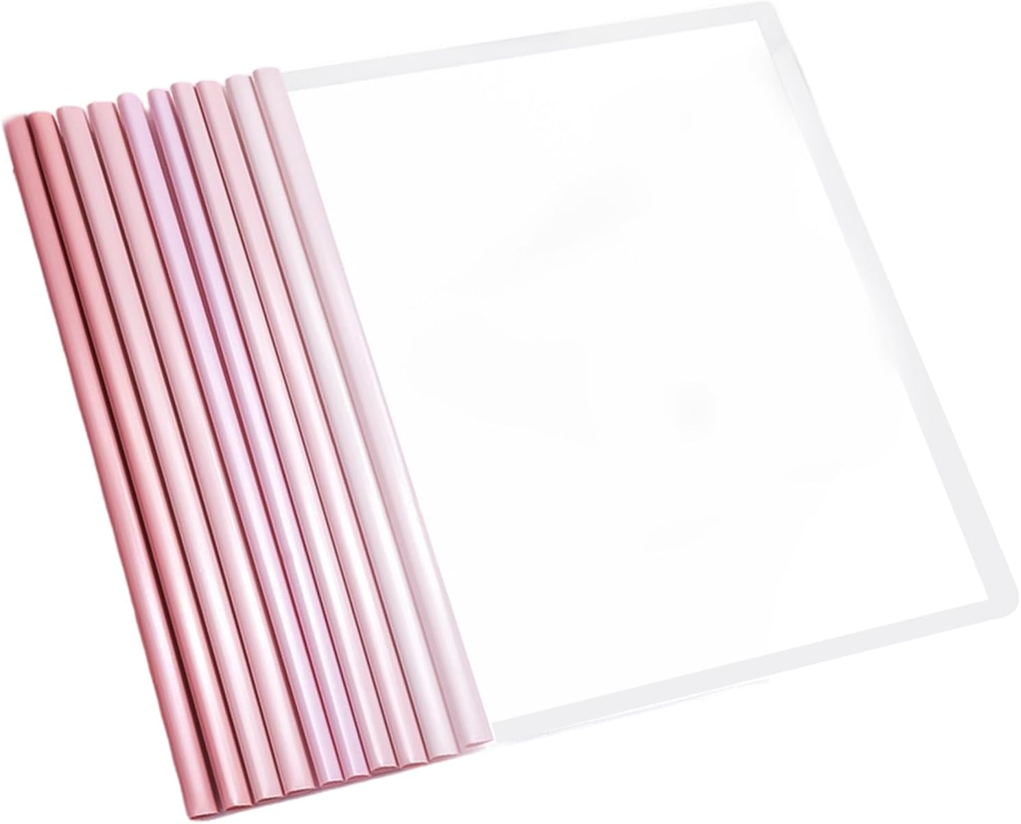 Pack of 10 Transparent Document Folders with Reinforced Drawstring Clips for Office File Organization Slide Folders