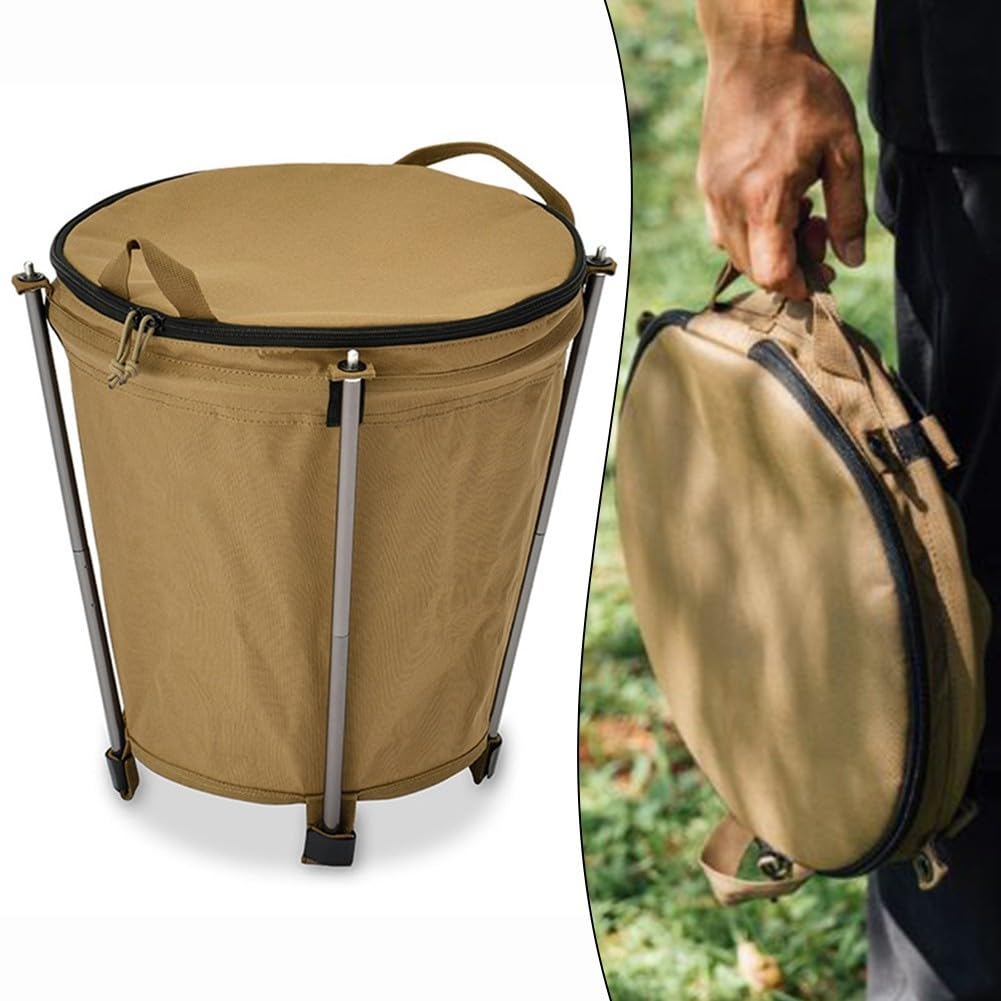Leichter zusammenklappbarer Camping-Mülleimer, 20 Liter Fassungsvermögen, mit Oxford-Material für Picknick- und Grillabfallsammlung