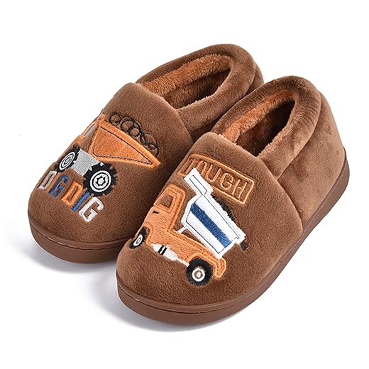 SITAILE Toddler Slippers Boys Girls House Shoes Little Kids Home Indoor Bedroom Cute Warm Winter Slipper