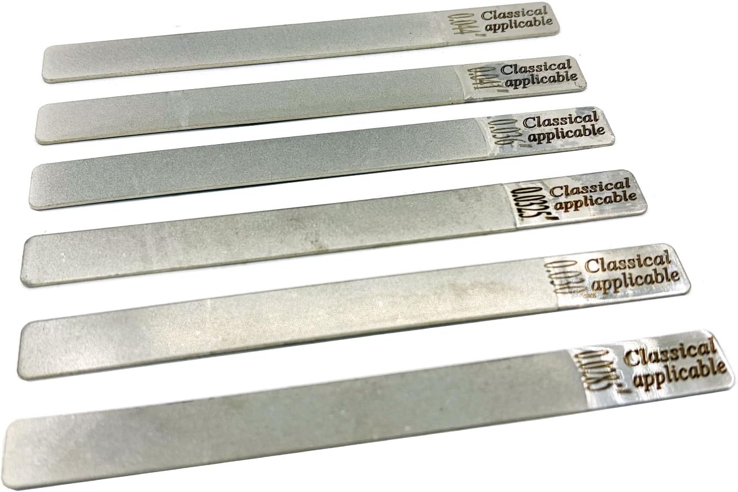 Jiayouy Classical Guitar Nut Files 0.0285"-0.044" Guitar Nut Slotting File Set, 6Pcs Fret Crowning Slot Filing Luthier Repair Tool