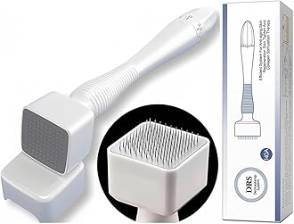 HIMART Derma Roller Kit for Skin Repair, Facial Stamp Roller, Titanium Microneedles Adjustable For Glowing Skin, Hair & Beard Growth, Safe & Effective - Derma Stamp