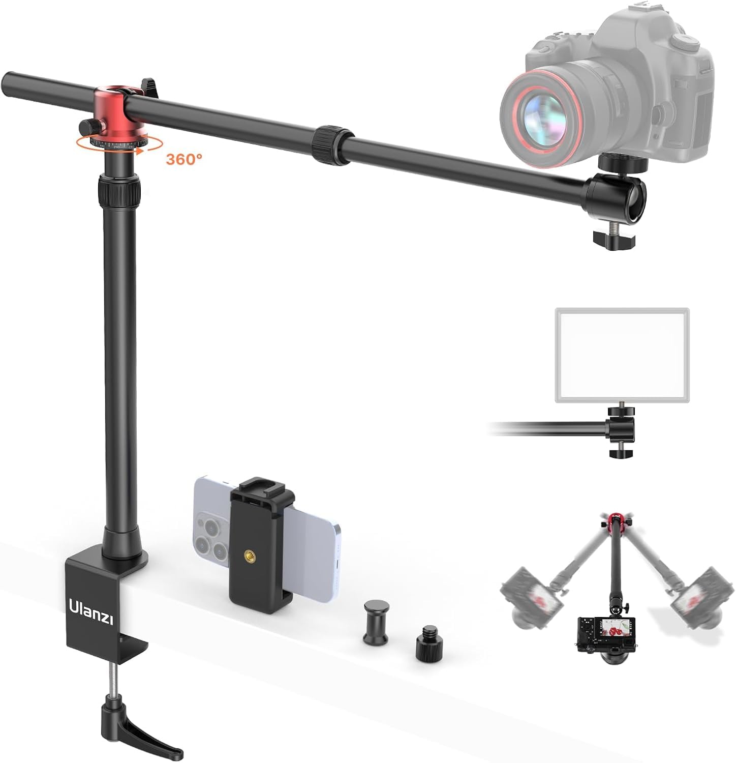 ULANZI MT-88 Camera Table Tripod Overhead Tripod with 360