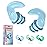 Kids Swimming Ear Plugs - 3 Pairs Reusable Waterproof Silicone Earplugs for Children (Ages 4-12), Soft & Comfortable Swim Ear Protection for Surfing, Diving, Pool, Showering & Water Sports