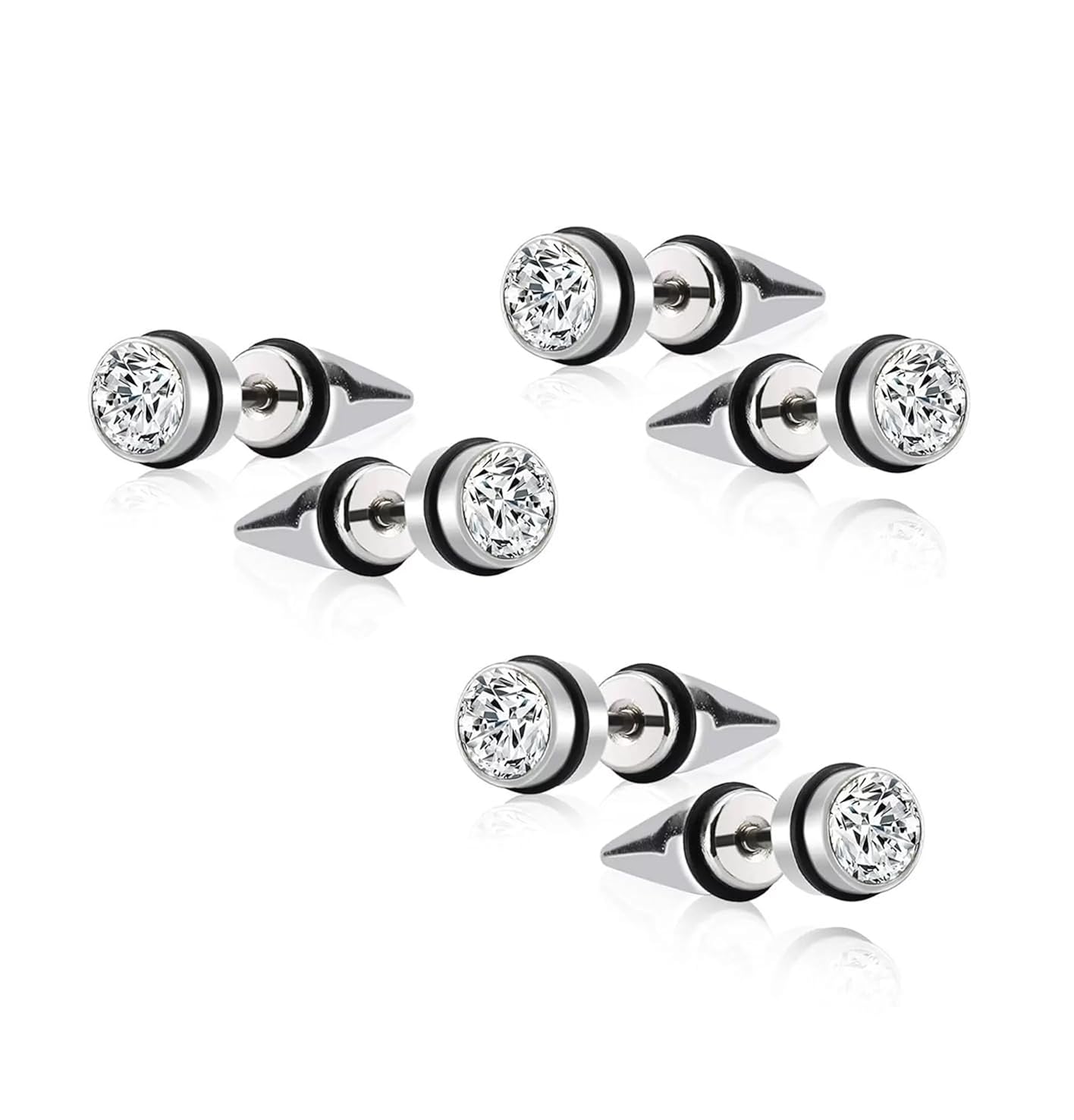 Buy LA BELLEZA Stainless Steel Body Piercing Jewelry Stud Earrings for
