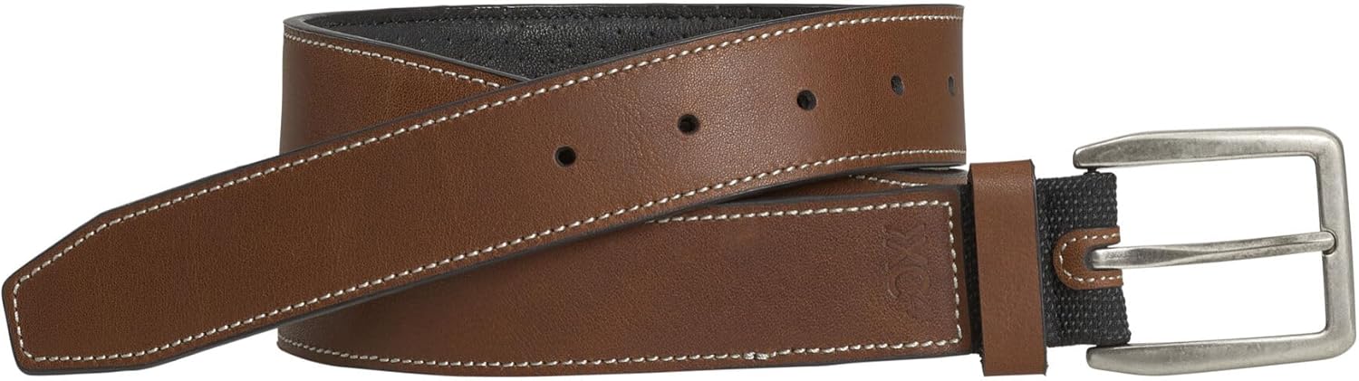 Johnston & Murphy Herren XC4 Sport Casual Gürtel - Leder mit Silberschnalle, Hellbraunes Leder