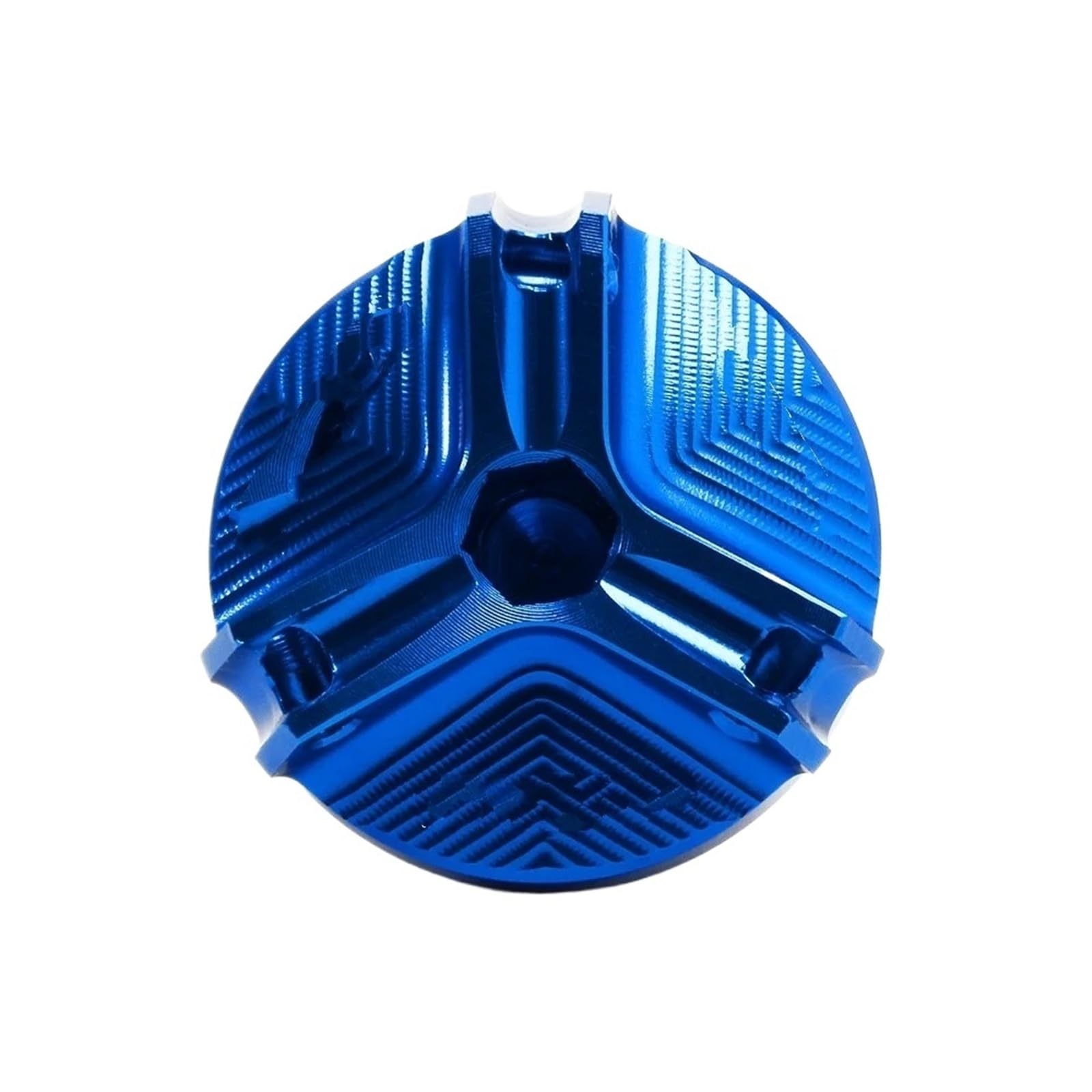 Tapa de aceite motor CNC azul para personalizar y rodar seguro con tu Honda NC750 y 750D 3