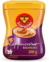 3 Corações Cappuccino Sabor Baunilha, 200g