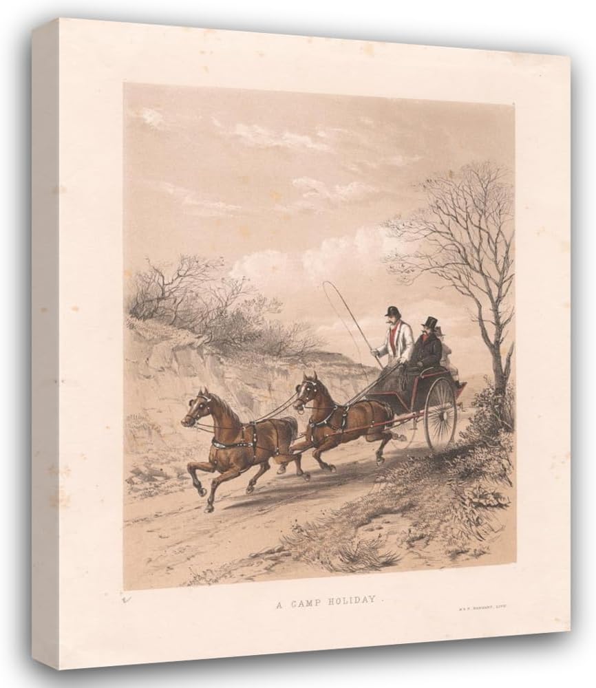 ArtDirect A camp holiday Custom Framed Art Print Giclee Print or Canvas Options with Various Sizes and Customization by J. T. Downman