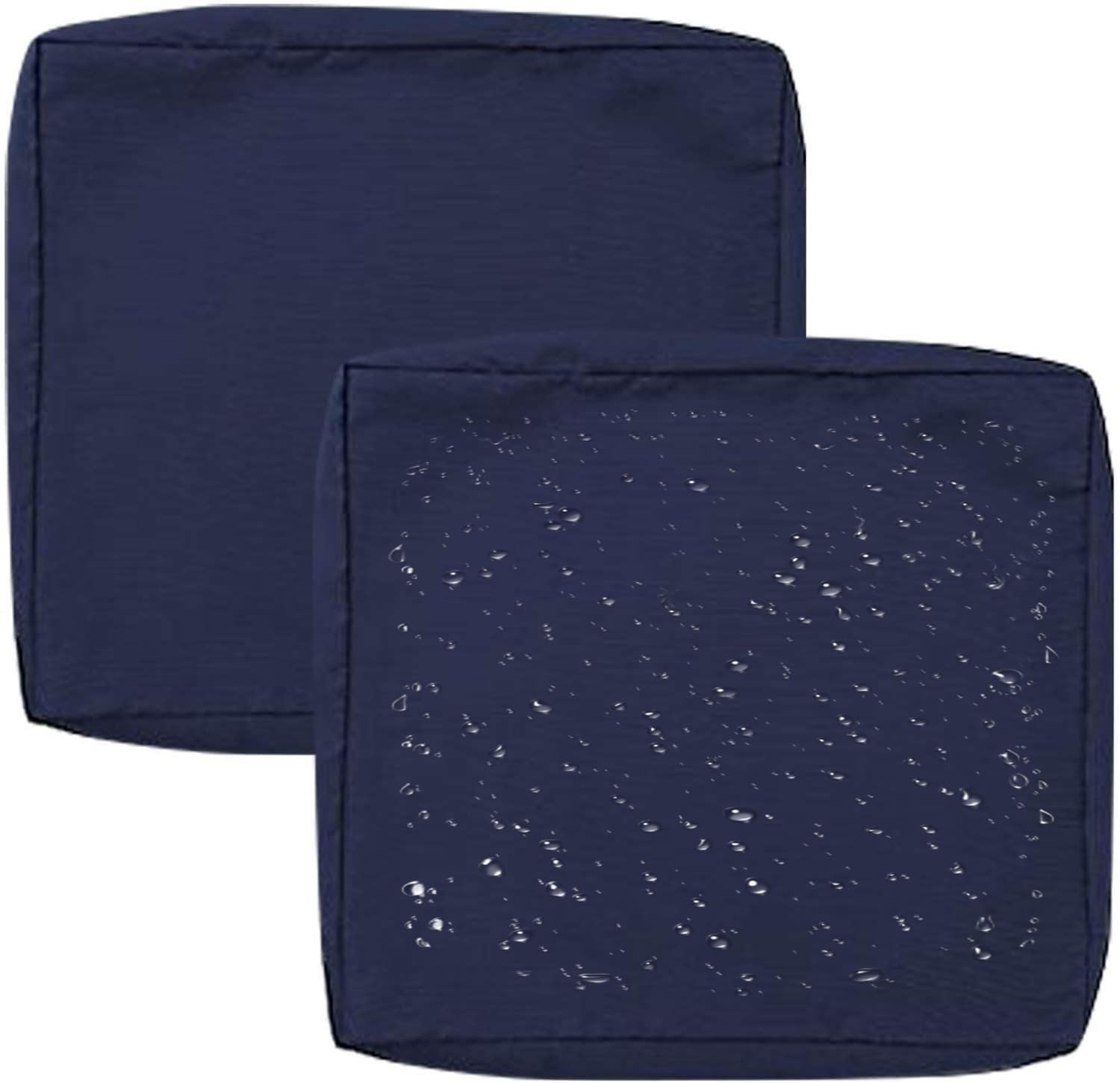 1/2/4 Pack Waterproof Sofa Seat Cushion Covers with Zipper for Outdoor and Indoor/Patio/Garden/Rattan/Chairs Furniture Protectors Cover 50/60cm Cushion Slipcover Removable(Color 6,63x68x12cm(2pcs)) — image 1