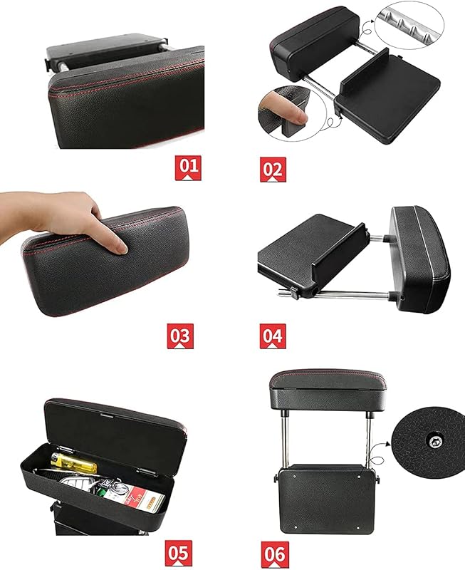 Organizator universal pentru cotieră consolă centrală auto Qirc, spațiu între scaune, suport pentru cot, negru
