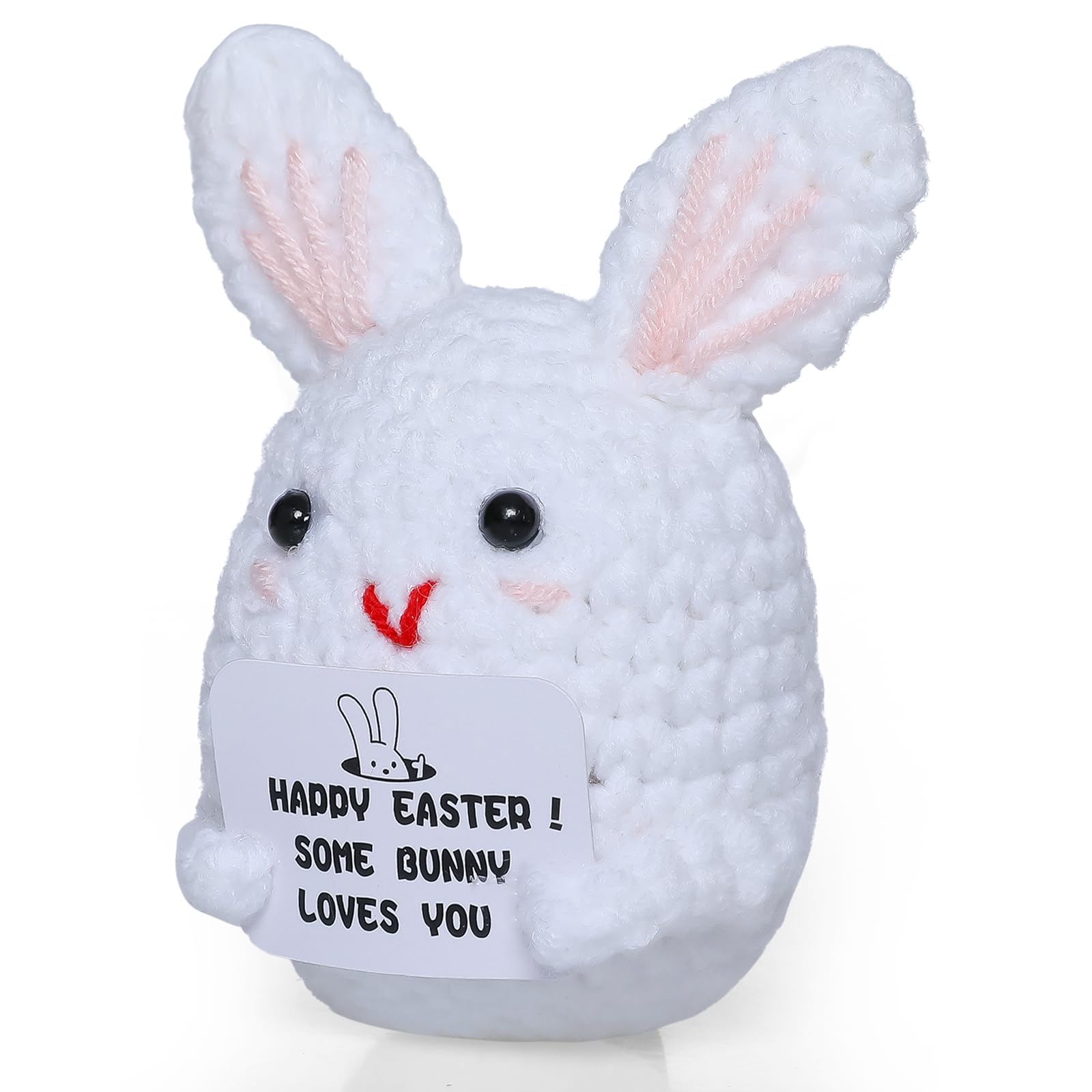 Handmade Easter Basket Stuffer Crochet Easter Bunny Hatching Eggs Positive Easter Chick Bunny Decor