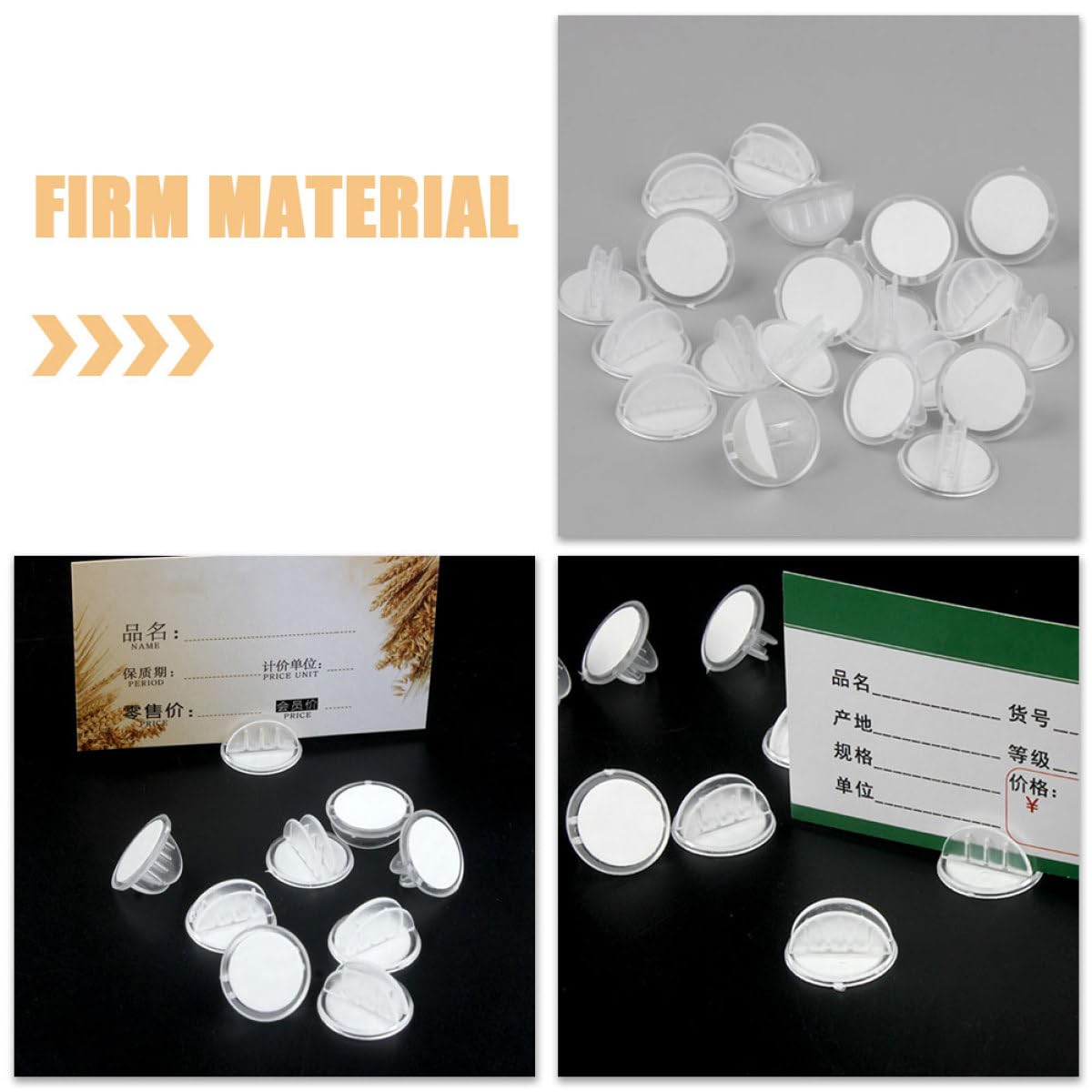 MAGICLULU Lot de 25 Clips D'étiquette en Plastique pour Affichage de Marchandises, Porte-affiches de Prix Sécurisé et Multifonctionnel, Design Simple et Élégant pour Restaurants et Cartes