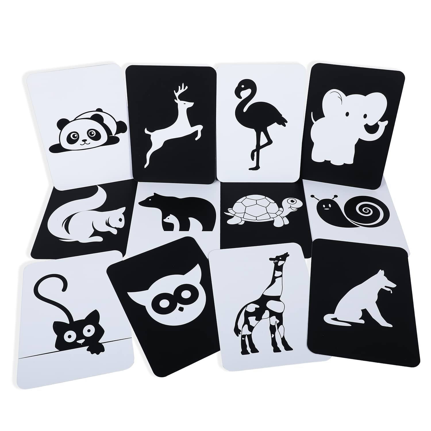 Baby Moo High Contrast Flash Cards Pack of 12 Animals Black and White (B0C62CS6YF) Amazon Price History, Amazon Price Tracker