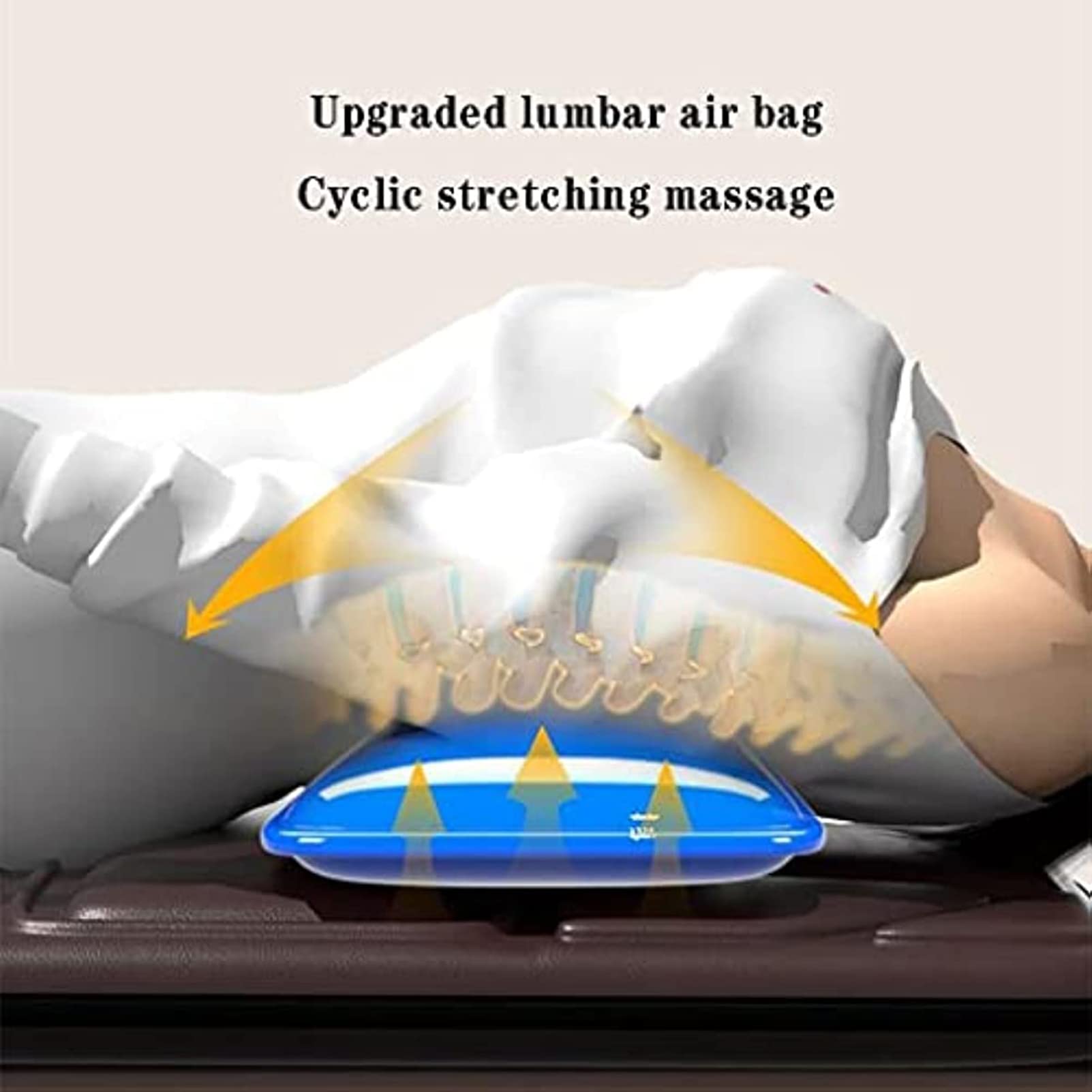 Colchoneta De Masaje Con Calefacción, Colchón De Masaje Multifuncional Para Todo El Cuerpo Con 20 Cabezales De Masaje Para Amasar Shiatsu En El Cuello, Para Aliviar El Dolor Lumbar En Las Piernas