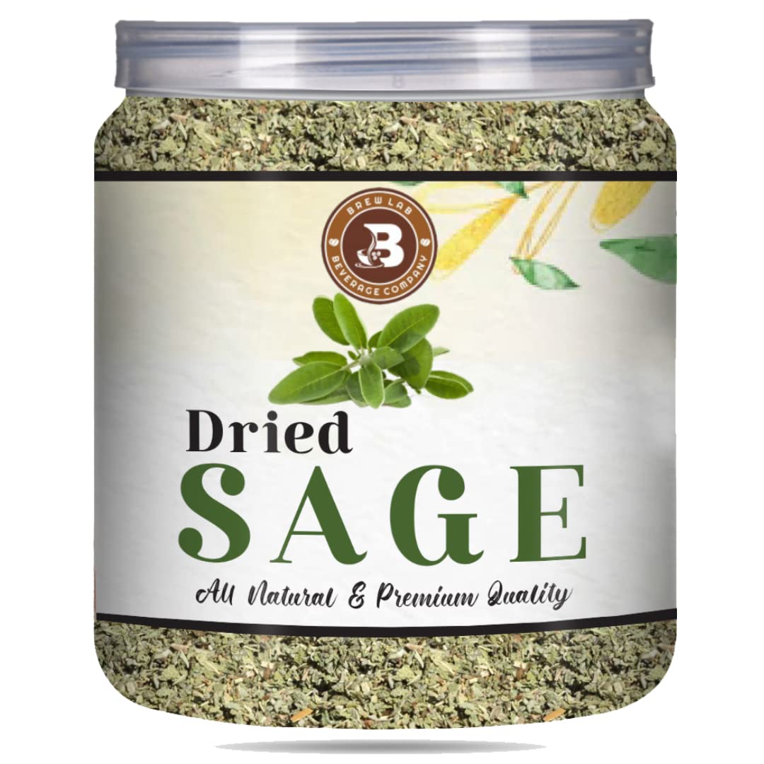 Brew Lab Dried Sage Leaves | For Smudging Reiki Removes Energy Blocks (70 g)