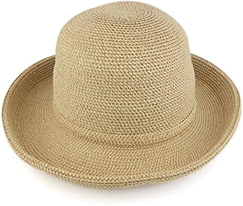 Trendy Apparel Shop Ladies Large Kettle Brim Stylish Paper Braid Summer Hat image 5