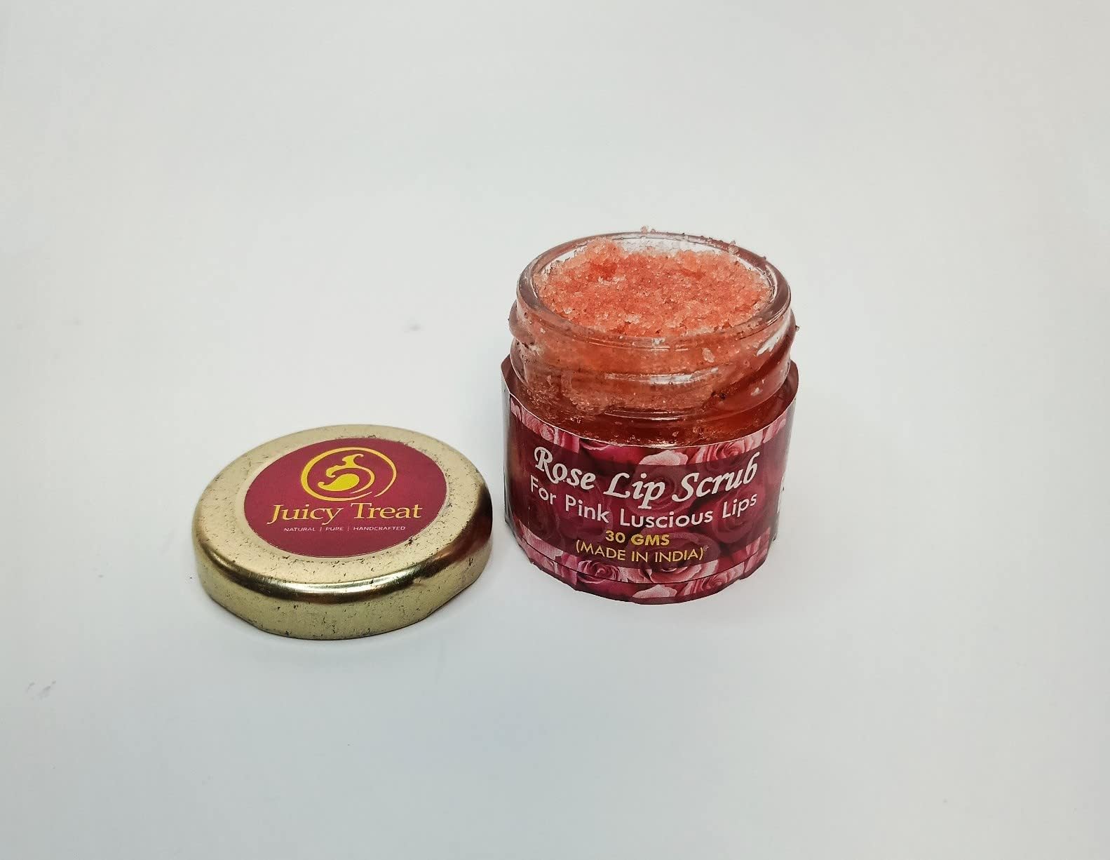 Lip Scrub (Rose) Dark Pigmented Lips, Tanned & Darkened Lips, Softens & Exfoliates Supple Lips, Dry & Chapped Lip Care