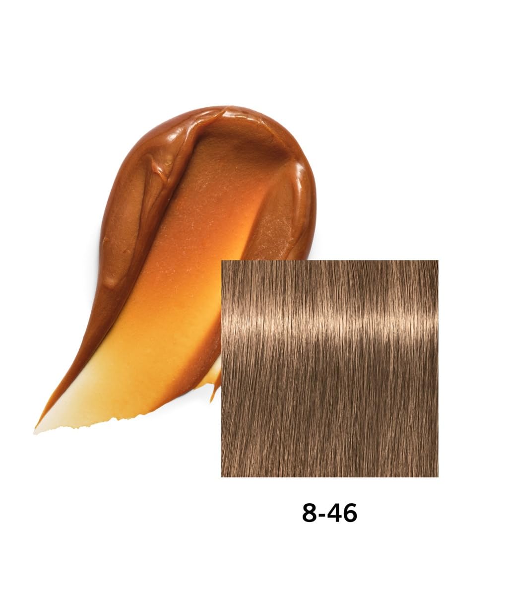 Schwarzkopf Professional CHROMA ID Bonding Color Mask Semi Permanent Mix And Tone Color System Toning Enhancing Refreshing Intense Care Deep Conditioning Shine Vegan Formula 8-46 Glazed Caramel 300 ml